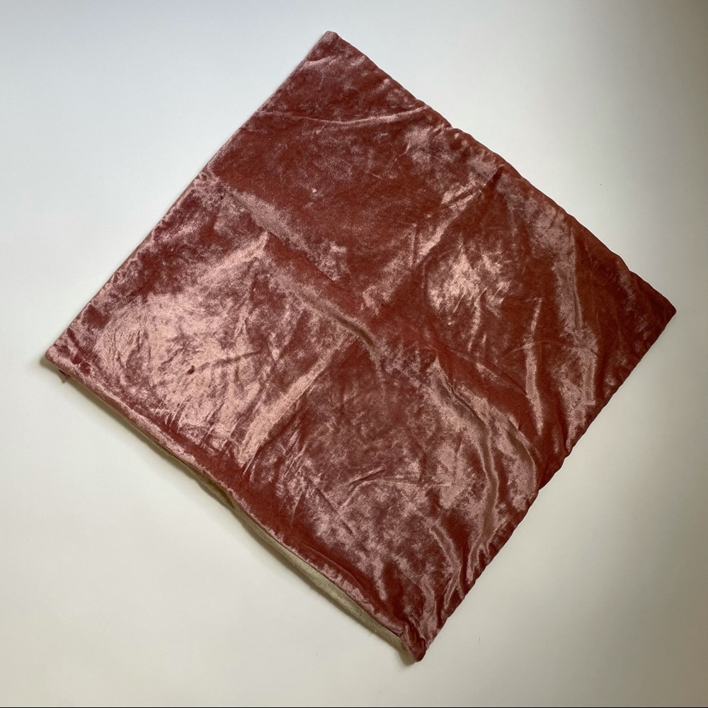 West Elm 20x20 Velvet Pillow Cover - Pink